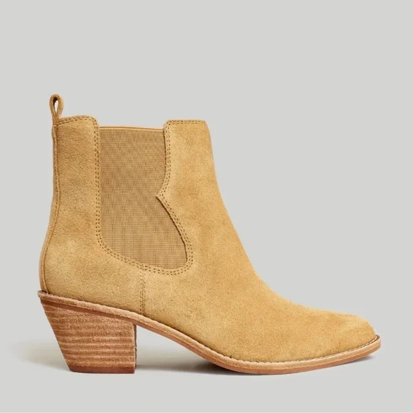 MADEWELL The Watkin Ankle Boots inToffee Suede